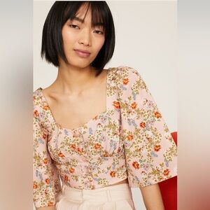 Marissa Webb size 4 pink floral crop top
